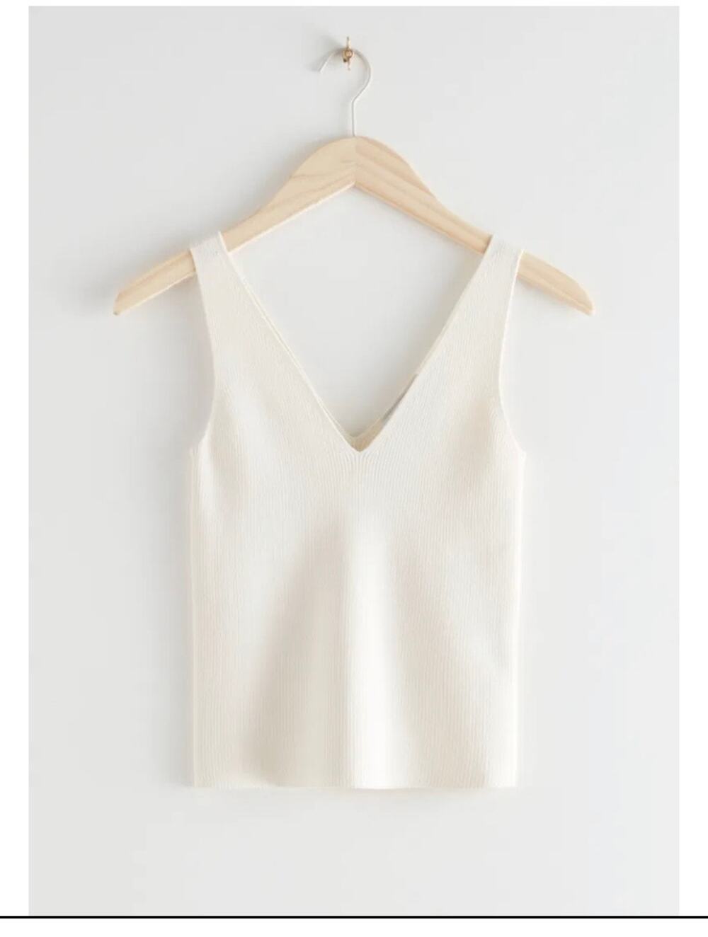& other stories Ribbed Knit V-Neck tank